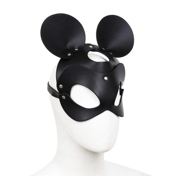 Masque avec Visage Souris Noir – Image 3